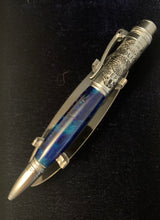 Load image into Gallery viewer, Blue Swirl Police Click Ballpoint Pen
