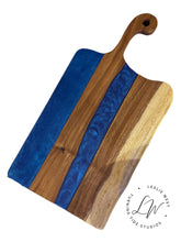 Load image into Gallery viewer, Custom Epoxy &amp; Wood Handled Charcuterie Board
