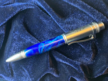 Load image into Gallery viewer, Blue Swirl Police Click Ballpoint Pen
